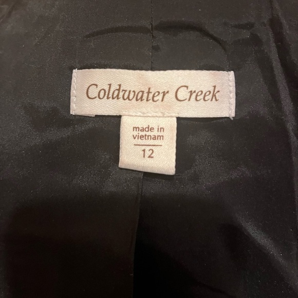 Coldwater Creek Black Mandarin Color Structure Jacket, size 12 - Picture 6 of 7